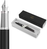 Parker IM Premium Vulpen | Legacy of Flight Collectie | Chroomafwerking | Medium Vulpenpunt met Blauwe Inktvulling | Geschenkdoos