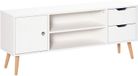 HOMCOM meuble TV - Panneau de particules - 120x28x44cm - Blanc