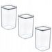 POTZ Store&Fresh 1,5 litre, set de 3, pot de conservation, récipient pour aliments secs – riz, pâtes