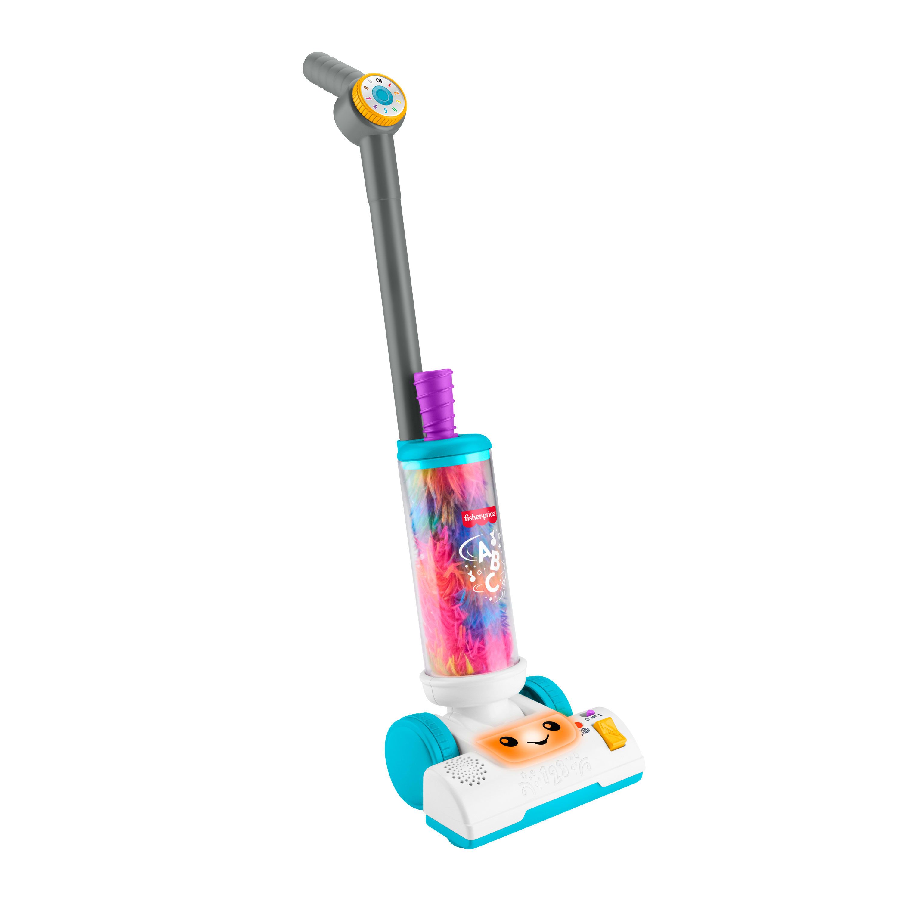 Fisher-Price Leerplezier 2-in-1 Stofzuiger met Stoffer, Lichtjes en Muziek