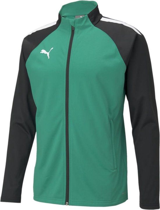 Puma teamLIGA Sportjas Unisex - Groen - Zwart - Maat 140