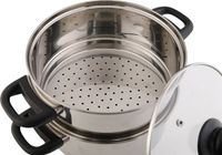 Axentia Kookpan, RVS, Zilver, 6L, Inclusief Deksel