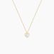 Collier Cœur Sertie Clos Or Jaune Oxyde De Zirconium