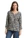 Tom Tailor - Henley-blouse met patroon - Maat S - navy abstract dot design
