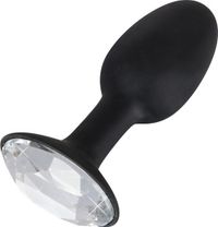 You2Toys – Siliconen Buttplug Flexibel met Diamanten Edelsteen maat S Betoverend Ontwerp - Zwart