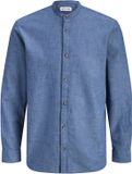 Jack & Jones Regular Fit Casual overhemd Linnen Blend Lange Mouw Navy Blazer