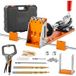 Kit de gabarit à percer oblique 34 pièces, avec serre-joint 27,9 cm, forets, clés, anneaux de butée, embouts carrés, coffret, pour projets de menuiserie DIY, réglable