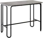 vidaXL Eettafel 100 x 50 x 75 cm Bewerkt hout Betongrijs Rechthoekig