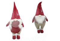F.G.F. Import Export Dwerg stof met rode LED's, 64 cm, 09580, zoals foto, eenheidsmaat