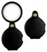 Loupe de poche - grossissement 10x - Pliable - Noir - Lot de 2