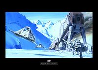 Komar Star Wars Classic RMQ Hoth Battle Snowspeeder Muurafbeelding