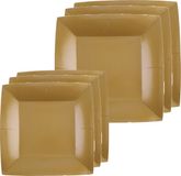 Santex Feest/verjaardag bordjes set - 40x stuks - goud - 18 cm en 23 cm