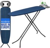 KADAX Strijkplank, 110 x 30 cm strijkoppervlak, ruimtebesparend en inklapbaar, strijkplank met antislip voeten en verstelbare hoogte, eenvoudig op te bergen, ideaal voor kast of bergruimte, made in EU