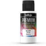 Vallejo Hobbyverf - 62001 Premium Airbrush Color - Wit - 60ml Verf flesje - 60 ml