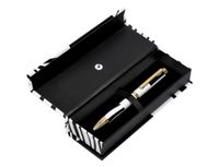 BELIUS DUALITA Balpen Zwart/Wit Blauwe Inkt Design Box