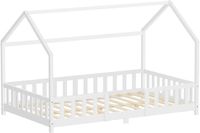 ML-Design Kinderbed Huisbed 120x200 cm Grenenhout Wit