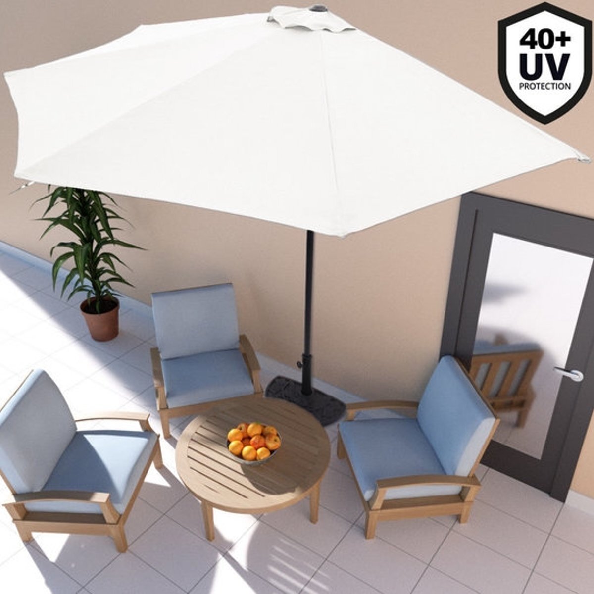 Somultishop Balkon parasol , halve parasol, muur parasol, Creme Waarom is een <lt/>a href=https://www.bol.com/nl/i/-/N/13027/ target=_blank"<gt/>parasol<lt/>/a<gt/> onmisbaar in de tuin