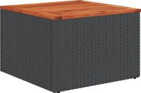 vidaXL Tuinbank Set Zwart en Crème Poly Rattan