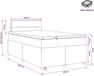 vidaXL Boxspringbed met matras, donkerbruin, 120 x 200 cm, stof