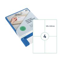 Rillprint transparante etiketten 105 x 148 mm (100 etiketten)