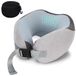Euqvunn Reiskussen voor Vliegtuig, Memory Foam Nekkussen voor Reizen, Zacht & Verstelbaar & Compact IJs Zijde Reisnekkussen voor Volwassenen, Ergonomisch Reis Nekkussen, met Opbergtas(Grijs)