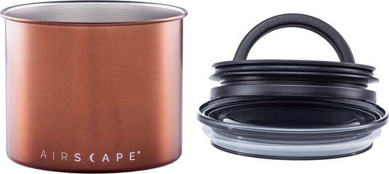 Planetary Design Airscape Koffiebonen Voorraadpot - Geborsteld Koper Gloss - 250g