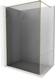 Mexen Kioto-XF paroi de douche Walk-in avec cadre 60 x 202 cm, graphite 10 mm, or