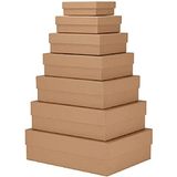 Rössler Boxline geschenkdozen, set van 7 met deksel, kraft