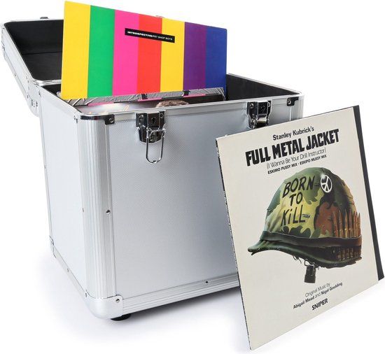 Power Dynamics RC100 12" Vinyl Record Case - Holds 75 Records - Silver