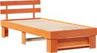 vidaXL Bedframe met hoofdeinde Wasbruin 75 x 190 cm Massief grenenhout
