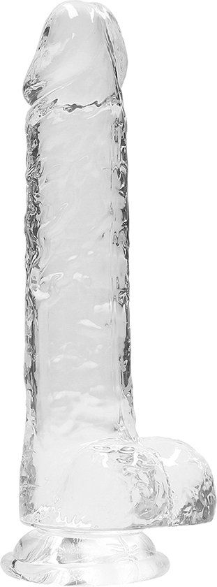 RealRock Realistic Dildo with Balls - 21 cm - Transparent