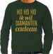 Bellatio Decorations Foute kersttrui/sweater voor heren - Hohoho diamanten cadeau - groen - glitter goud M