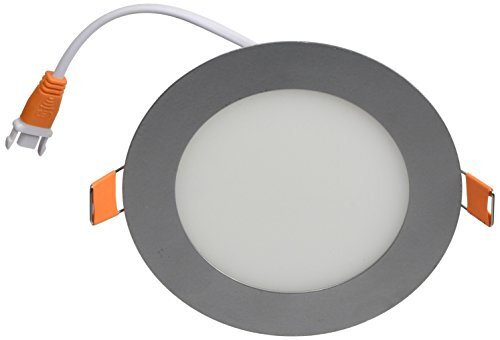 LYO LED-inbouwlamp, rond, extra plat, grijs, 12 x 10,8 cm