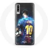 Maniacase Hoesje voor Samsung Galaxy A50 Lionel Messi FCB Barcelona voetbalclub