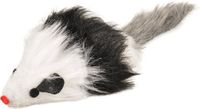 Flamingo Kattenspeelgoed Langharige Muis - 11,5 cm - Zwart