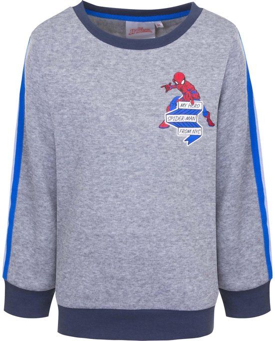 Marvel Spider-Man Sweater - Grijs - Maat 98