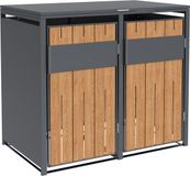 Westmann Varius 2 Metalen Containerombouw voor 2 kliko - Houtlook