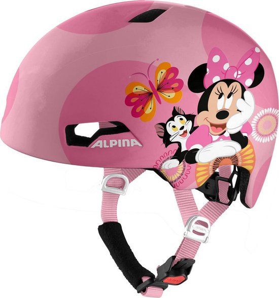 Alpina Kinderfietshelm - Disney Mini Mouse - Roze - Maat M/L