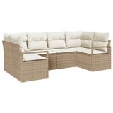 vidaXL Banc de jardin beige et blanc polywood