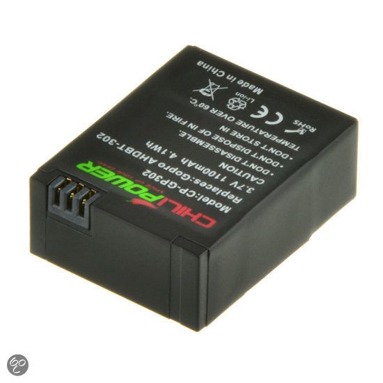 ChiliPower Accu voor GoPro Hero 3 AHDBT-302 CP-GP302
