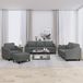 Maison Exclusive - Ensemble de canapé 4 pièces avec coussins, gris foncé, revêtement en tissu