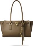 Michael Kors Hamilton Moderne Small Ew Shoulder Tote Taupe Leer