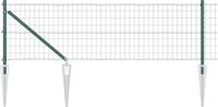 vidaXL Euro-hek - met - grondpennen - 25 - x - 0,8 - m - PVC-Coated - Staal - Groen - Mesh