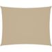 Beige Voile d'Ombrage Rectangulaire en Tissu Oxford 3,5 x 5 m