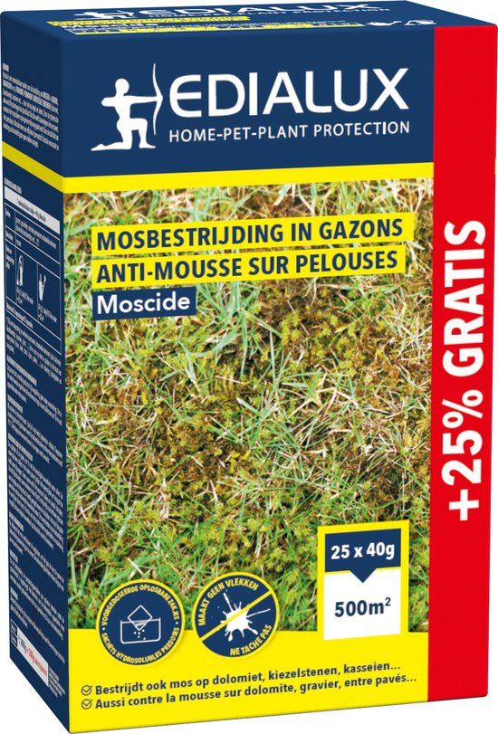 Moscide - tegen mos in gazons en op beton - 1kg