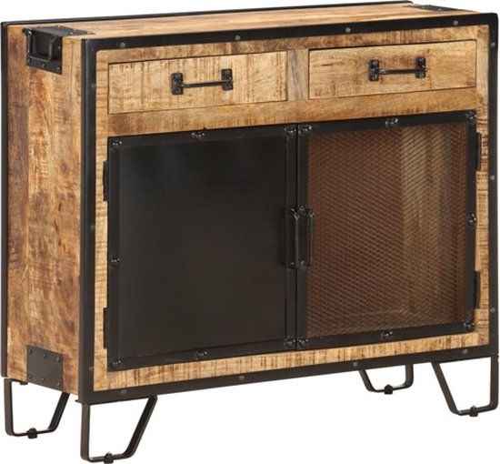 vidaXL Dressoir 80x31x71 cm Massief Ruw Mangohout Bruin