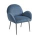 Chicco GINA Corduroy fauteuil met zwarte metalen voet, GINAVVCBLEU, blauw, afmetingen: 74 x 69 x 81,5 cm