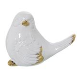 Alexandra House Living Decoratief figuur, wit, keramiek, vogel