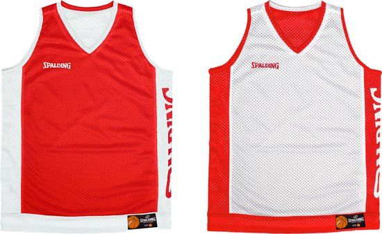 Spalding Reversible Shirt Kinderen - Rood / Wit - Maat 128