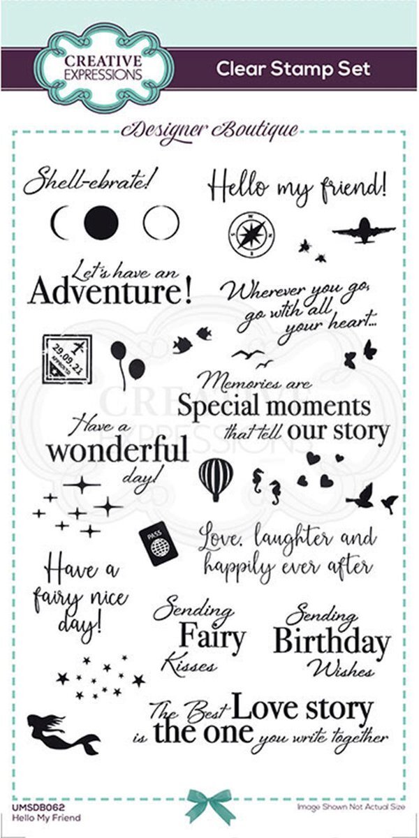 Creative Expressions Designer Boutique Clear stamp - Diversen - 11 x 22 cm - 30 stempels